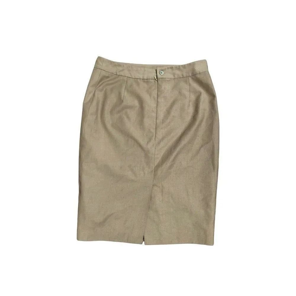 Eve label womens solid beige brown High Waist pencil skirt small medium